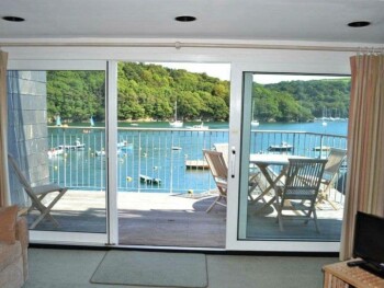 DELIGHTFUL VIEWS OF THE RIVER FROM THE DECKED BALCONY