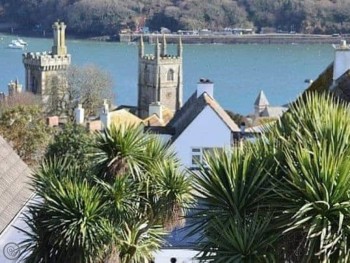 LOVELY VIEW OVER THE TOWN LOOKING DOWN TO THE RIVER